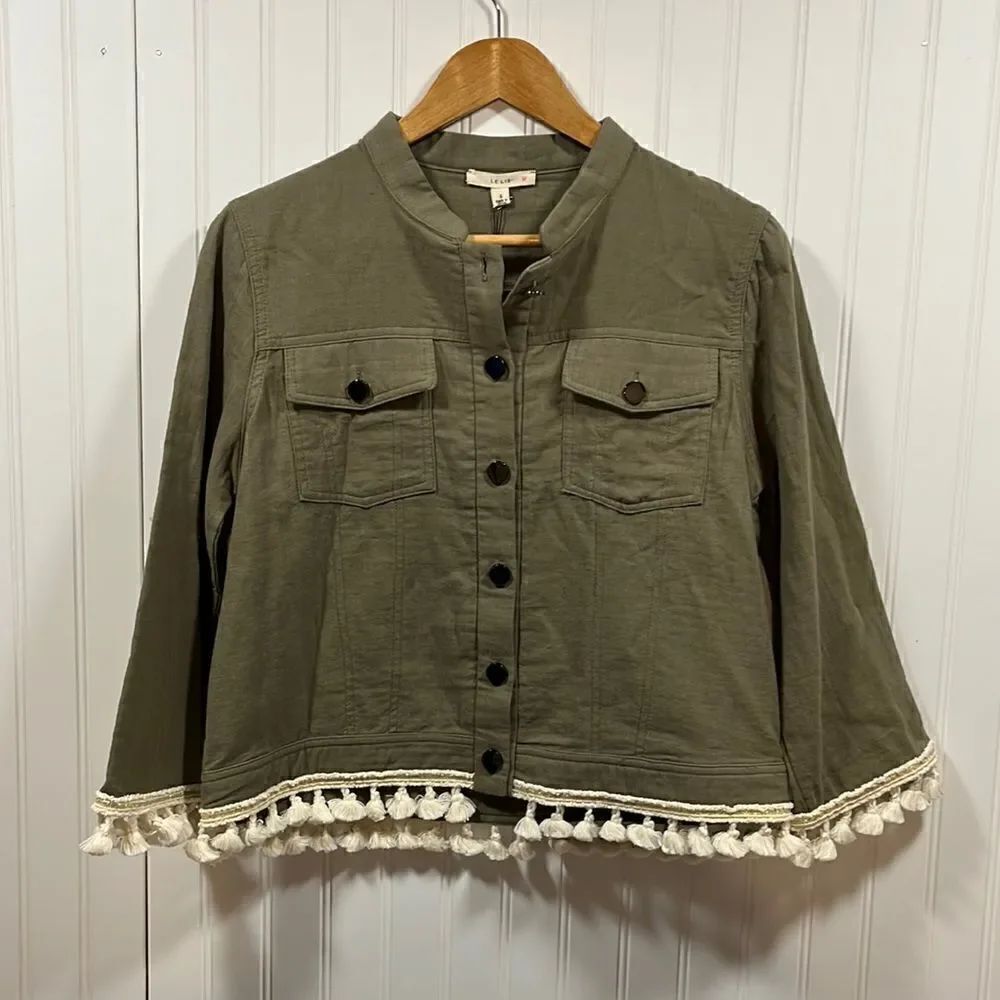 Le Lis Finley Olive tassel jacket